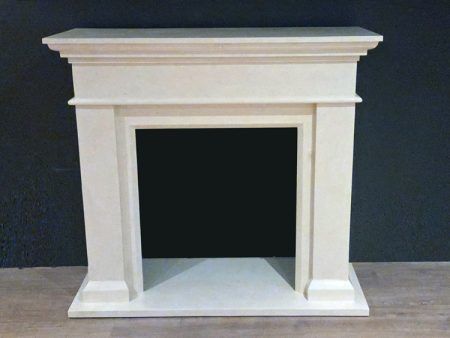 Fossiel stenen schouw 116cm